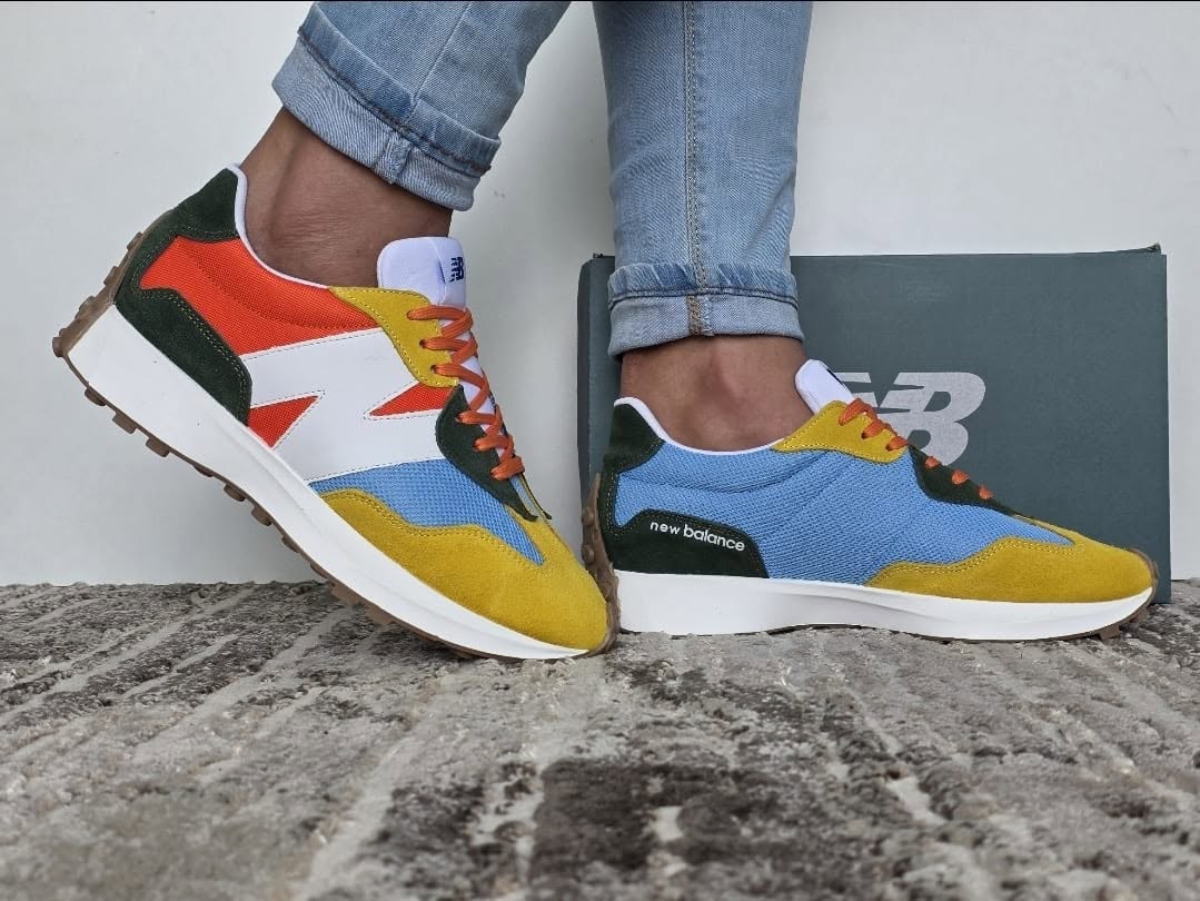New Balance 327 – Amarelo, Azul Claro & Laranja
