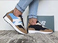 New Balance 327 – Camel, Preto & Azul Claro