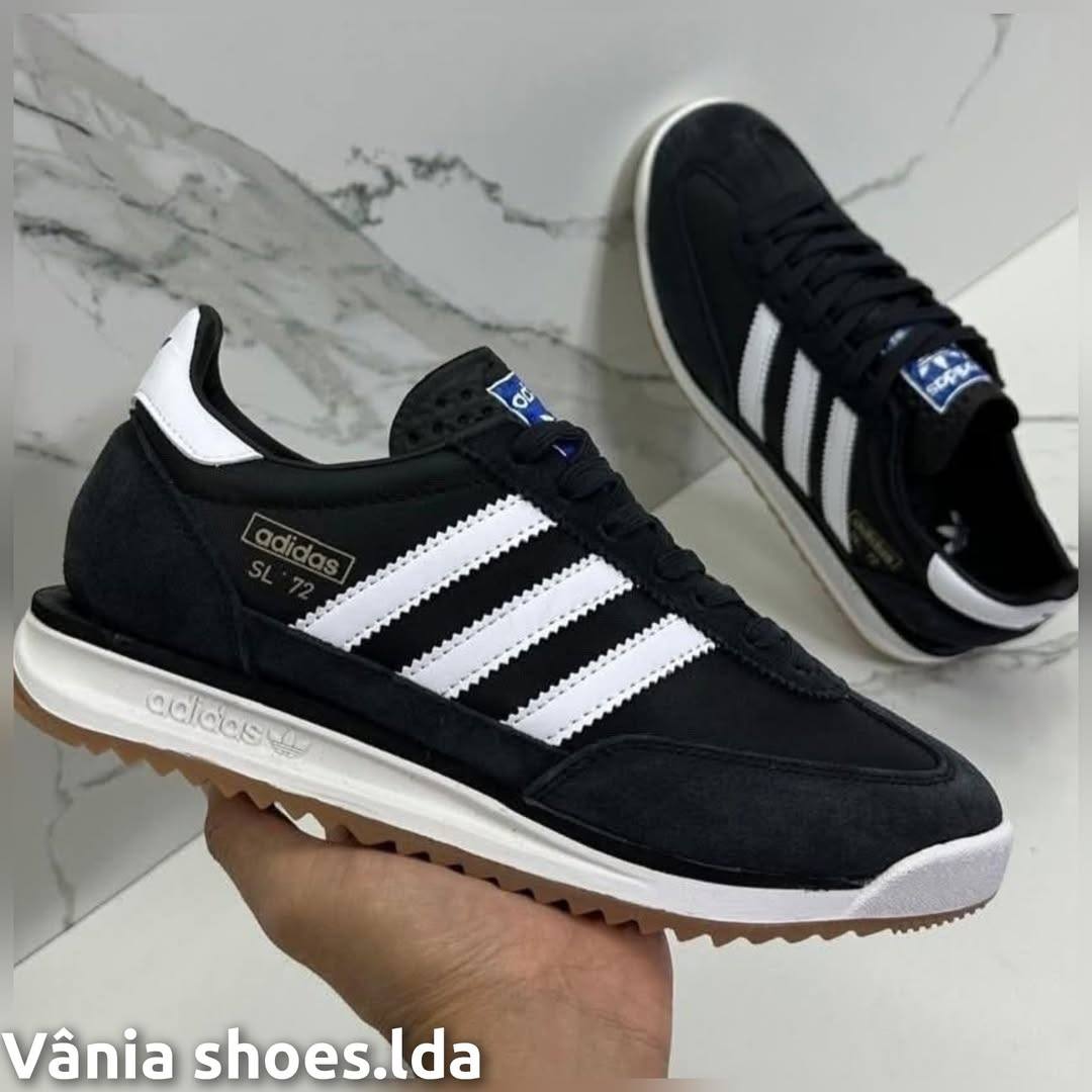 Adidas SL '72 Preto/Branco – Clássico, Elegante e Confortável