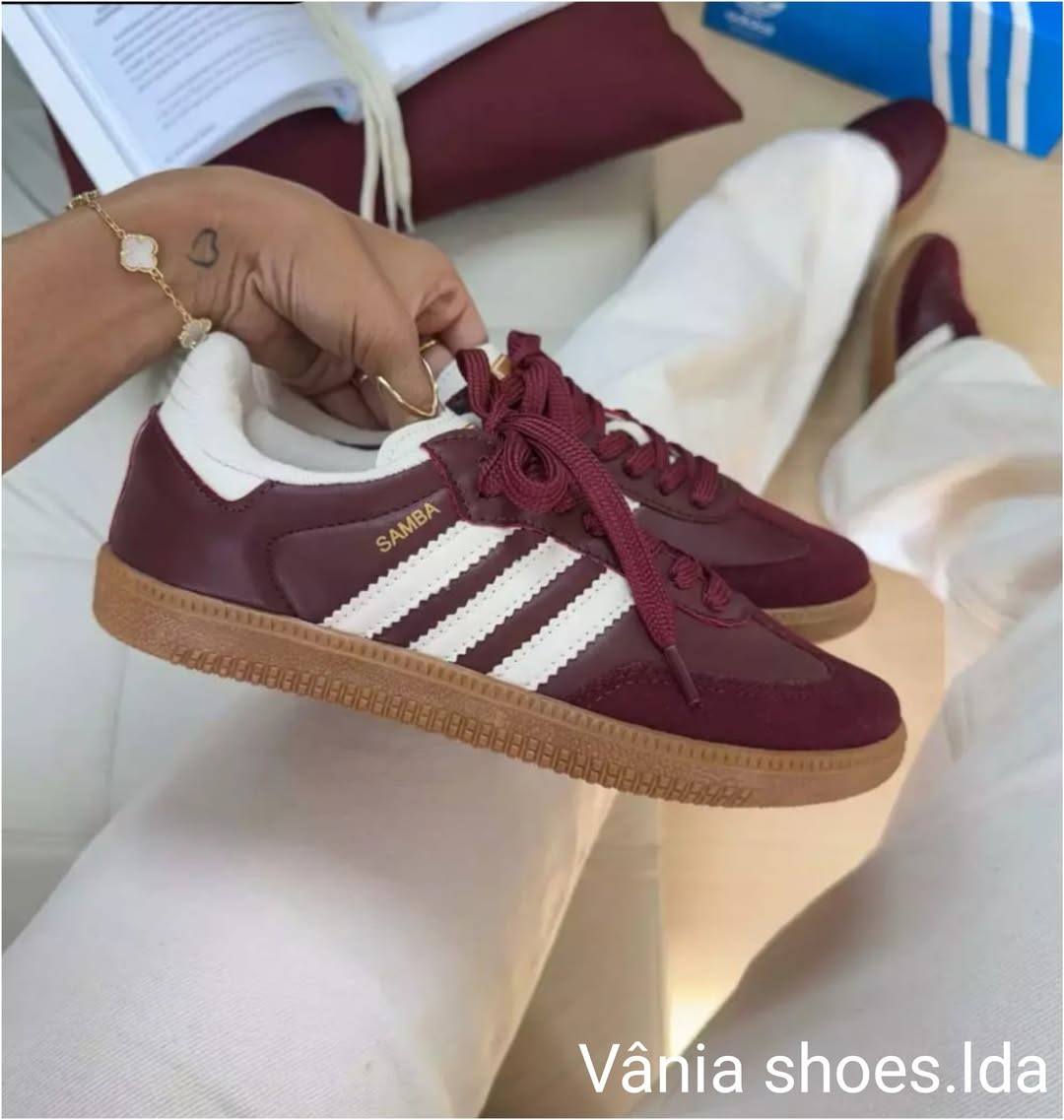 Adidas Samba Bordô/Branco – Elegância Clássica com um Toque Distinto