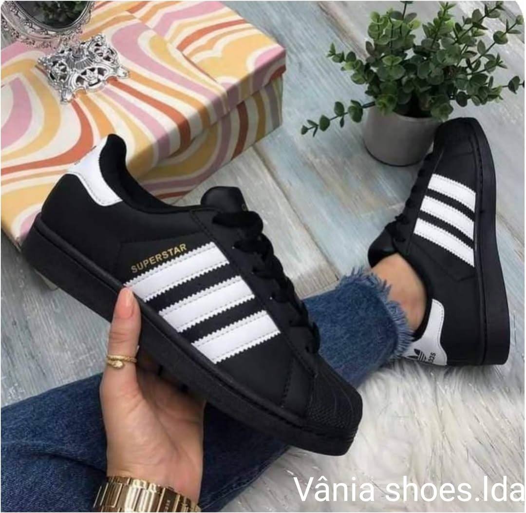 Adidas Superstar Preto/Branco – Clássico Intemporal