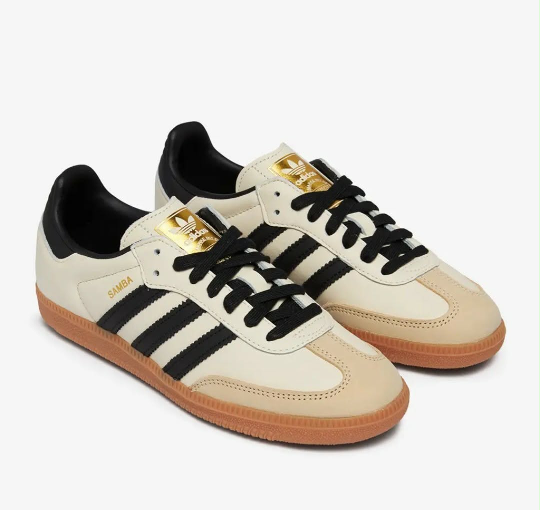 Adidas Samba Creme/Preto – Um Clássico com Estilo Intemporal